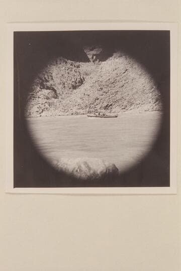 Pulling out at the foot of Mile 217 Rapid. Bill Sanderson is pilot. Approximate Bright Angel gauge: 90,500 cfs