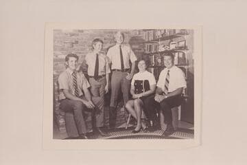 The Daniel Julien family. Print sent with Xmas card of 1971