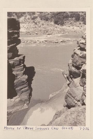 Mouth of Three Springs Canyon. Approximate flow: 15,000 cfs