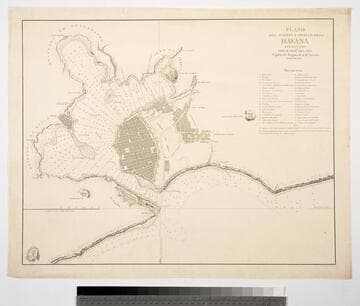 Plano del Puerto Cuidad ed la Havana levantado por D. José Del Rio Capitan de Fragata de la Rl. Armada. Ano de 1798