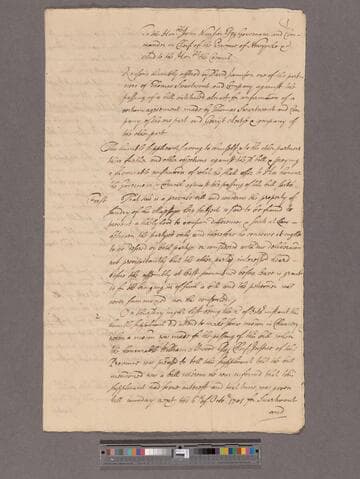 Jamison, David. To John Nanfan : Reasons against the passing of the bill intitled : An Act for confirmation of a certain agreement made by Thomas Swartwont and Gerret Aertsen & Co