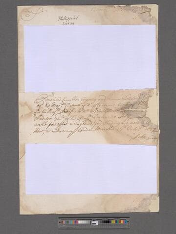 Carpenter, Henry and Belchamber, Thomas. Letter to William Blathwayt