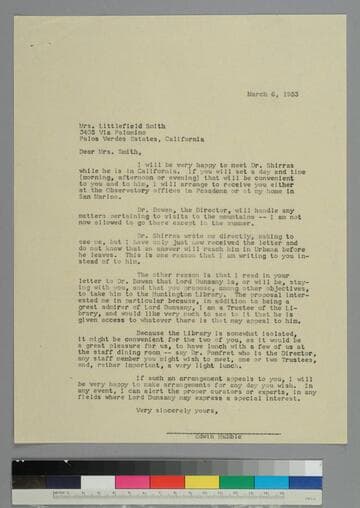 EPH writes to poet and writer Hazel Littlefield Smith