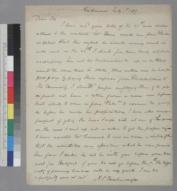 Arthur S. Brockenbrough, Richmond, letter to Thomas Jefferson