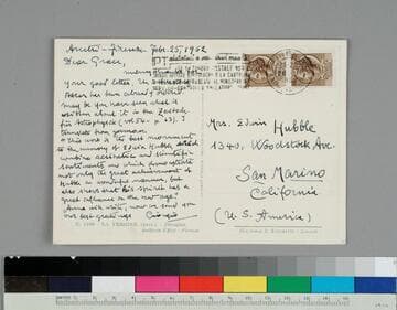 Italian astrophysicist Abetti Giorgio writes to GBH about The Hubble Atlas of Galaxies