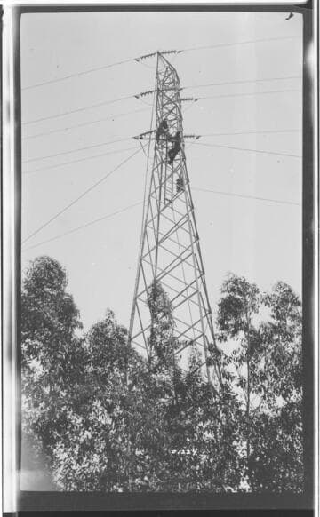 Miscellaneous Transmission - Tying wires in on tower