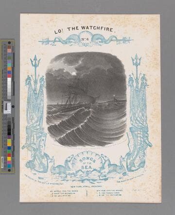 Lo! the watchfire : songs of the sea ; no. 6 / the poetry by the Revd. J. R. Wreford, F. S. A. ; the music by Austin philips