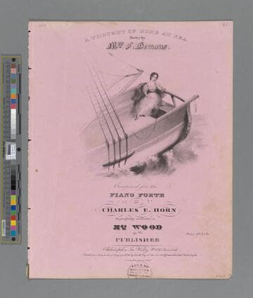 A thought of home at sea / poetry by Mrs. F. Hemans composed for the piano forte by Charles E. Horn