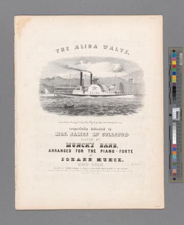The Alida waltz : respectfully dedicated to Mrs. James McCullough played by Munck's band arranged for the piano-forte / by Johann Munck