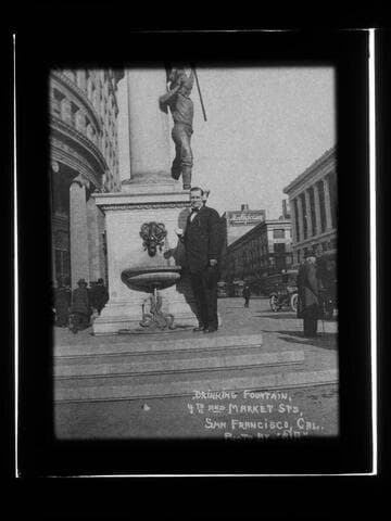 Drinking fountain, 4th and Market Sts, San Francisco, Cal