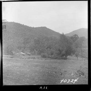 Big Creek Powerhouse #3 - View of original ground, housing site. Camera at P.O.T. #3 looking toward sites 8