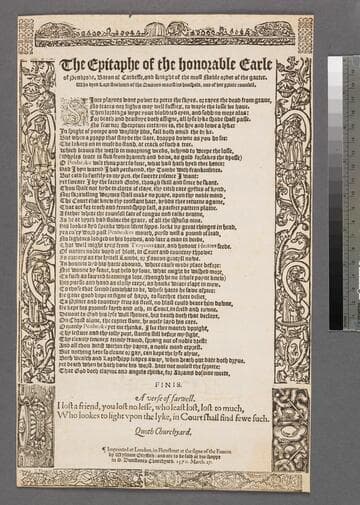 The epitaphe of the honorable Earle of Penbroke, Baron of Cardiffe, and knight of the most noble order of the garter. Who dyed Lord stueward of the Quéenes maiesties houshold, and of her priuie counsell