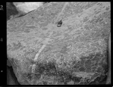 Big Creek - Mammoth Pool - General view of geological rock structure on downstream rock toe
