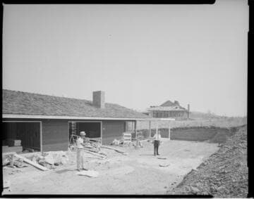 New home construction showing ducting for central air conditioning