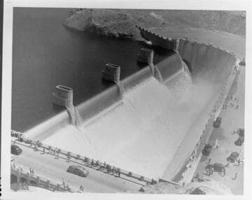 When Lake Mead finally filled in 1941, Hoover Dam's spillway overflowed