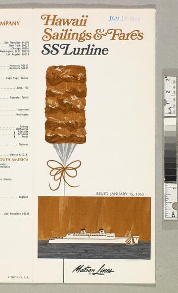 Hawaii sailings & fares : SS Lurline