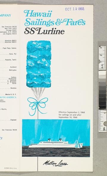 Hawaii sailings & fares : SS Lurline