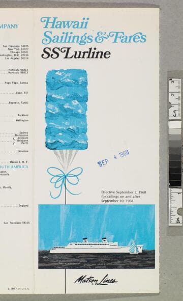 Hawaii sailings & fares : SS Lurline