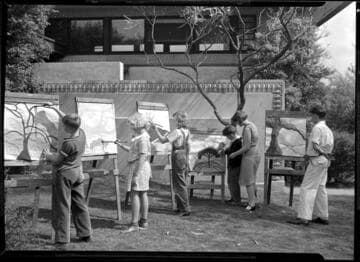 Art class, Barnsdall Park, Los Angeles. 1930