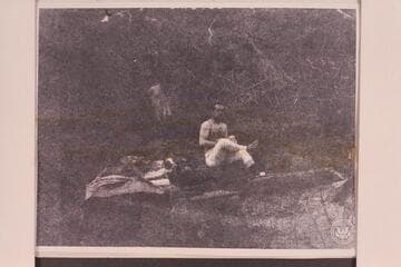 The characteristic long-handled underwear. One of the men of Stanton crew