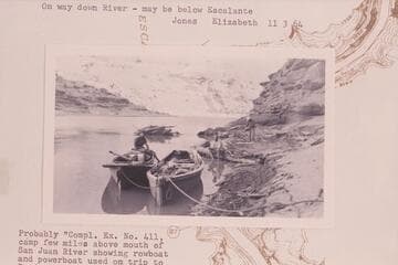 Party under the leadership of Jones near Hole in the Rock. The top for the launch had been thrown away