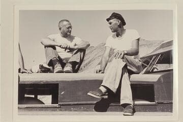 Taylor talks it over with Jimmy Jordan on Jordan's cruiser. Gods Pocket, Lake Mead