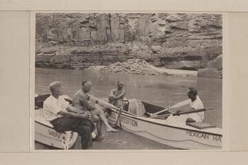 Wayne Hiser; Moulty Fulmer; Frank Masland; Norm Nevills. Grand Canyon
