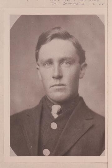 Alfred Goodman. Born 1888. Third son of Frank V. Goodman by his third wife. "Alfred looked more like Frank Goodman than anyone." (Mr. and Mrs. E. G. Evans, San Bernardino, 1959, Feb. 25)