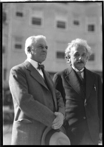 Albert Einstein with Robert Millikan, 1931