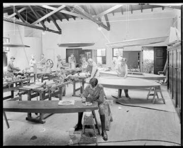 Woodworking shop, Polytechnic Elementary School, 1030 East California, Pasadena. May 15, 1940