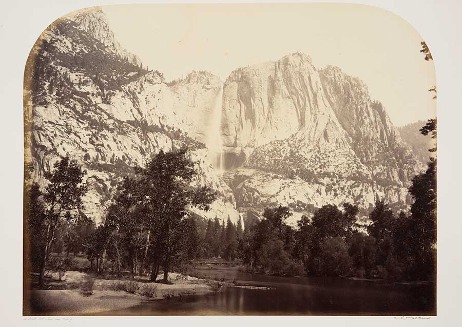 Carleton Watkins, Yosemite Falls (Lower View) 2630 ft., 1861. The Huntington Library, Art Collections, and Botanical Gardens.