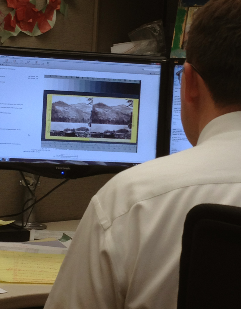 Mario-photo-3 Mario Einaudi at a metadata entry screen